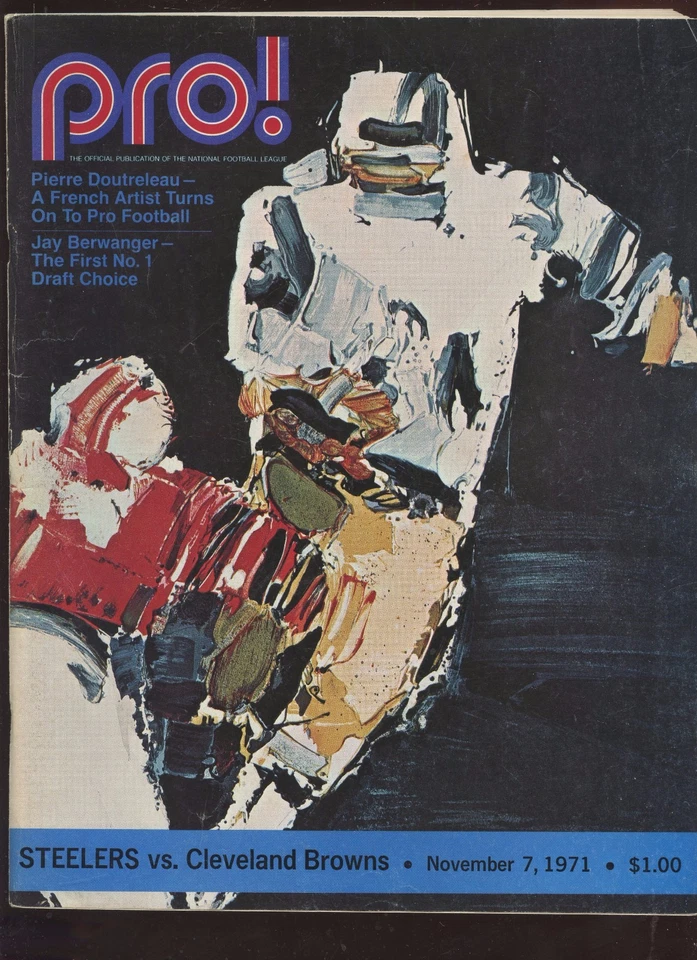 November 7 1971 NFL Program Pittsburgh Steelers vs Cleveland Browns EX - Image 1 of 1