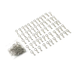 100pcs Stainless Steel Body Clips Pin Shell For 1/10 1/16 RC CAR HSP -,x - Picture 1 of 7
