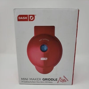 Marca Dash ~ DMS001RD ~ 350 Watt ~ Antiaderente ~ Griglia Elettrica ~ Rosso - Foto 1 di 5