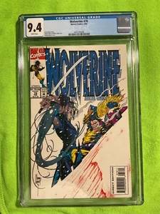 Libro de historietas Wolverine #78 con portada de Adam Kubert de febrero de 1994 clasificación 9,4 CGC. - Imagen 1 de 2