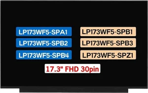 LP173WF5-SPB3 17.3" LCD Non-Touch Screen Replacement FHD 1920 * 1080 30pins - Picture 1 of 6