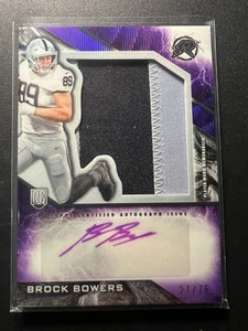 2024 Topps Resurgence - Rookie Patch Autograph Brock Bowers Purple /75 - Bild 1 von 2