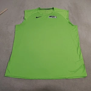 Seattle Seahawks Nike Dri Fit Shirt Mens 3XL XXXL Green Tank Top NFL On Field * - Picture 1 of 15