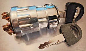 New 4-Position Universal Ignition Switch OFF IGN START With (2) Keys - Foto 1 di 3