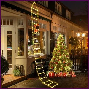 Escalera de Escalada 3M Papá Noel Exterior Decoración Navidad Hogar Jardín Navidad - Imagen 1 de 26