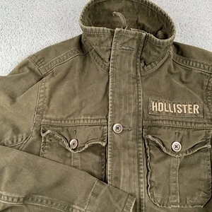 Hollister Jacke Herren Small Grün Canvas Utility Field Military La Jolla Y2K - Bild 1 von 12