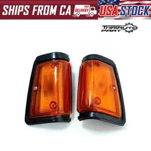 PAIR TURN SIGNAL CORNER FRONT LAMP LIGHT FOR DATSUN NISSAN 720 PICKUP 1980 1986 - Picture 1 of 6