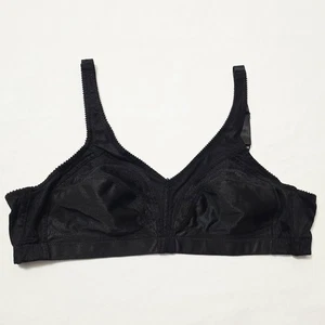 Vintage Adonna BH 40B ohne Bügel JCPenney schwarz Spitze Nylon Retro Bullet Point Pinup - Bild 1 von 14
