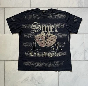 SMET Christian Audigier Shirt Extra Large Mens Rhinestone Cotton Made In USA - Picture 1 of 20