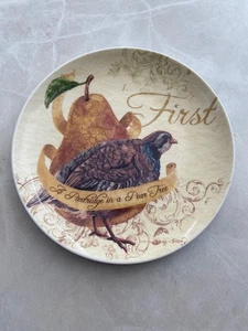 12 Days of Christmas Teller Noble Excellence Porzellan Ein Rebhuhn im Birnbaum - Bild 1 von 3