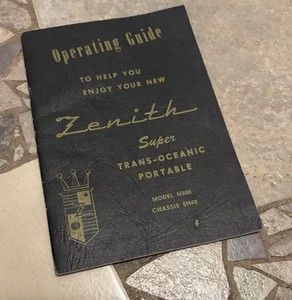 OPERATING GUIDE 1950s ZENITH Radio SUPER TRANS-OCEANIC portable H500 Model orig - Picture 1 of 6