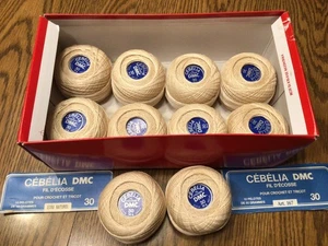 Cebelia DMC Fil D’Ecosse ECRU NATUREL 30 Art 167 Lot Of 10 Balls - Picture 1 of 6