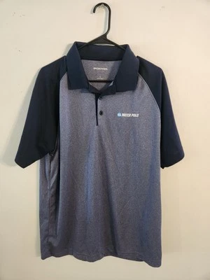 Polo acuático NCAA para hombre talla grande azul abotonado Foto 1 de 3
