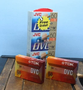 6 JVC & 2 TDK Mini DV Digital Video Cassette DVC 60min Tapes SEALED - Picture 1 of 4