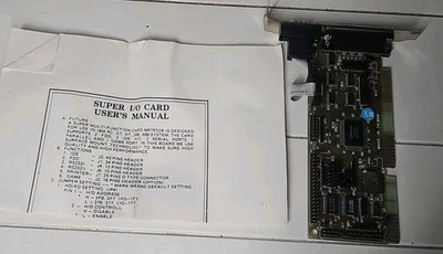 Super I/O Card Multi-Function MP757CR User's Manual IBM PC, XT, AT, 386 486 - Image 1 of 4