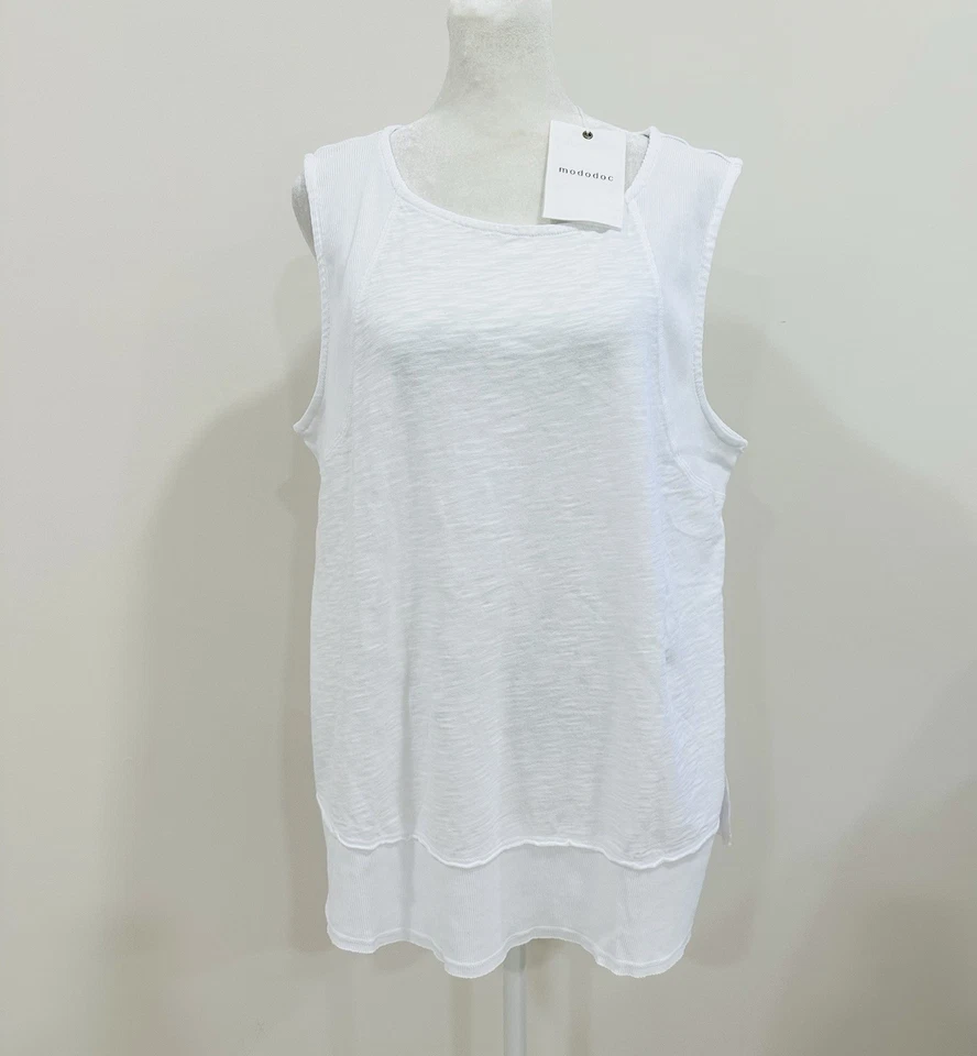 NWT Mododoc Portola Tank Sundance Women’s XL White Sleeveless - Image 1 of 4