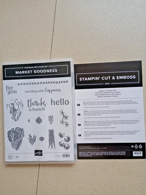 Stampin' up! Market Goodness Photopolymer Stamp set With Dies New - Image 1 of 3