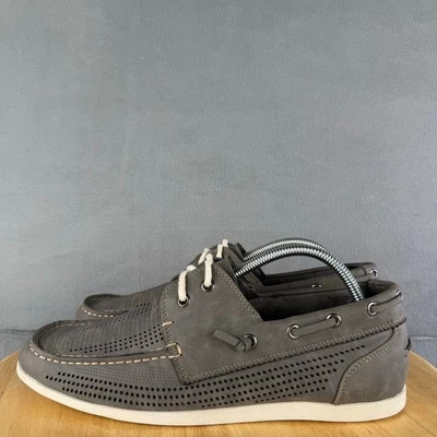 Steve Madden M-Guppi Zapato de Barco Mocasines con Cordones Gris Para Hombre Talla 9.5 EE. UU.  Foto 1 de 4