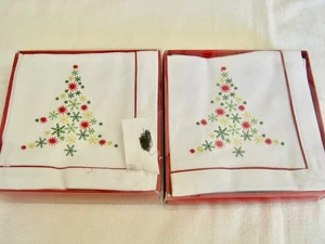 NIB - 2 BOXES of Crate & Barrel Holiday Tree Cocktail Napkins, 12 total, - Picture 1 of 3