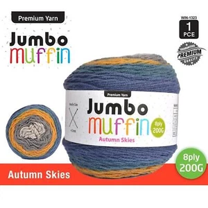 Yarn Jumbo Muffin Premium Knitting Colour Colourful 8ply 200g Crotchet Acrylic - Picture 1 of 53