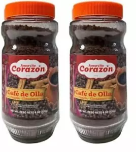 Amorcito Corazón Traditional Mexican Instant Coffee, cafe de olla with Cinnamon - Picture 1 of 4