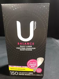U By Kotex Balance Daily Liners, Regular, 150 ct Thin Wrapped Liners - Picture 1 of 4