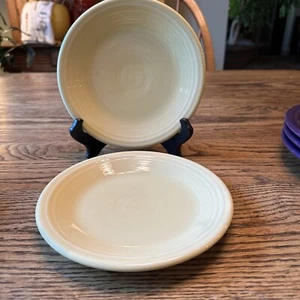 2 Fiesta Pale Yellow Salad Dessert Plates 7 1/4” HLC USA Retired Not Ivory - Picture 1 of 3