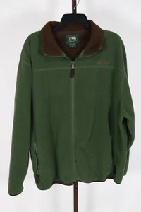 Cabela's Sweater Adult Large Green Outdoors Hunting Long Sleeve Full Front Zip - Picture 1 of 4