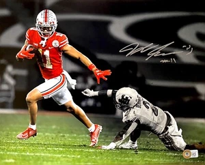 Foto firmada automáticamente 11X14 de Jaxon Smith Njigba Ohio State Buckeyes Beckett certificado de autenticidad - Imagen 1 de 3