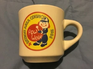 2 - VINTAGE BOY SCOUTS OF AMERICA - COFFEE MUG - 1984 DETROIT ATEA “POW WOW” - Picture 1 of 3