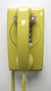 Yellow 3554 Wall Telephone - Full Restoration - Picture 1 of 2