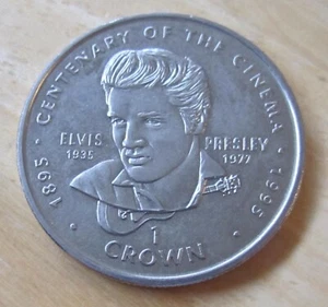 Elvis Presley Centenary of the Cinema One Crown Coin, 1996 Gibraltar - Picture 1 of 2