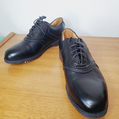 Scarpe da golf Nike Air Oxford da uomo in pelle nera Duracomfort Air Accel Classic taglia 9
