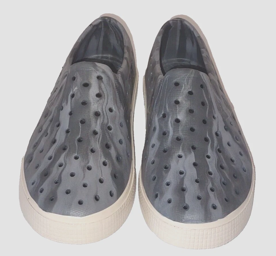 Zapatos sin cordones perforados unisex azul marino antiguo para niños gris talla 11 Foto 1 de 4