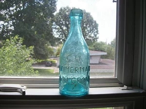EXTREMELY RARE GH TIMMERMANN & H GRONE 1853 TAPER TOP IRON PONTIL SODA ST LOUIS - Picture 1 of 7
