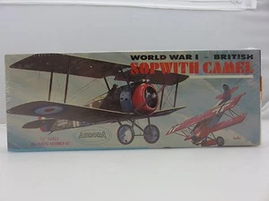 Aurora BRITISH SOPWITH CAMEL WWI 1/4" Scale Plastic Model Kit 102 NEW SEALED - Picture 1 of 6