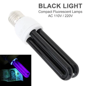 20W UV E26/E27 Black Light CFL Light Bulb Lamp 365NM Farming Lights Trap Light - Picture 1 of 9