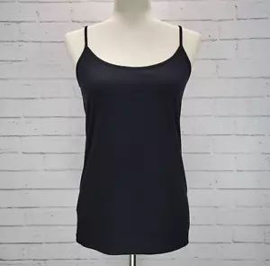 Ann Taylor LOFT Mujer Tirantes Cami Cuello Redondo M Negro Correas Ajustables - Imagen 1 de 9