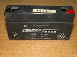 Power-Sonic PS-612 6 Volt 1,3 Ah Akku - Bild 1 von 5