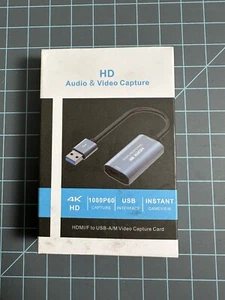 Karta przechwytywania wideo, Guermok USB 3.0 HDMI na USB C Audio Capture Card 4K 1080p60f - Zdjęcie 1 z 4