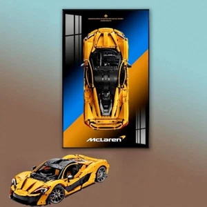 Soporte de pared de exhibición de metal de 31,5" para LEGO® Technic 42172 McLaren P1 (estilo B) - Imagen 1 de 14