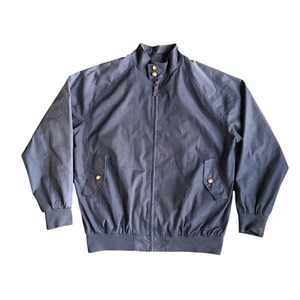 Orvis Harrington Bomber Jacket Men's L Navy Full Zip Tartan Red Plaid Lining - Picture 1 of 22