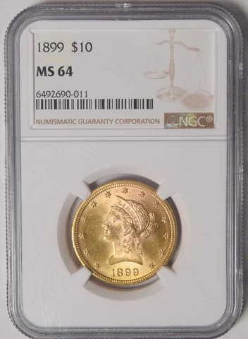 1899 $10.00 Liberty Gold NGC MS-64 #90-011 Cover