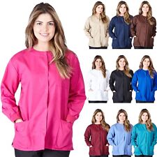 医療看護 NATURAL UNIFORMS Warm Up Top Scrub Jackets Lab Coats for Women