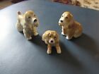 Vintage Miniature Cocker Spaniel Dog Figurines - Set of 3