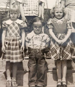 Vintage Grade School Class Little Person Black White Photo 1950's Oregon - Picture 1 of 12