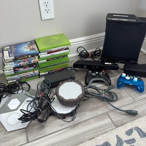 Xbox 360 Bundle 120GB Kinect 2 Controllers 25 Games Power Cords - Read Below - Picture 1 of 15
