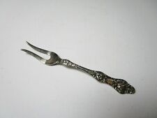 TH. Marthinsen Norway E.P.N. S. Silver Plate Wild Rose #40 Cocktail Fork 4 1/4"