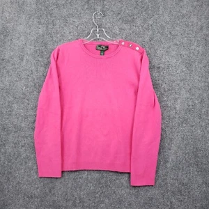LRL Lauren Active Sweater Girls L Large Pink Pullover Snap Shoulder Long Sleeves - Picture 1 of 12