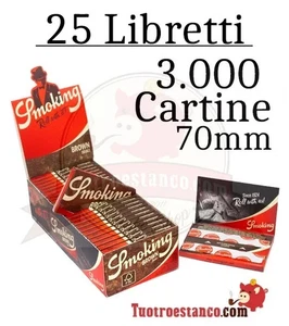 Carta Smoking marrone doppia finestra 70 mm- 25 libretti - Foto 1 di 6